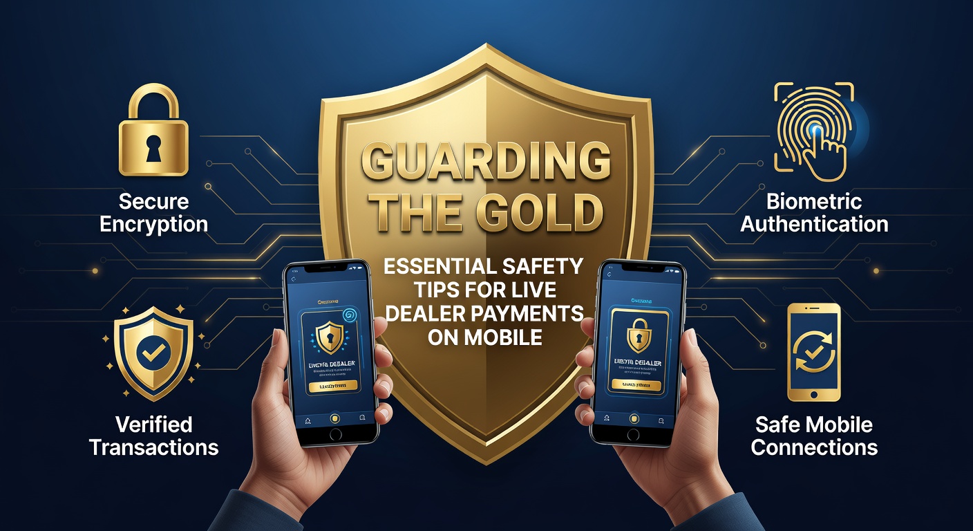 Smartphone mit Live-Dealer-Roulette und sicheren Zahlungsikonen im Vordergrund, symbolisiert mobile Casino-Sicherheit