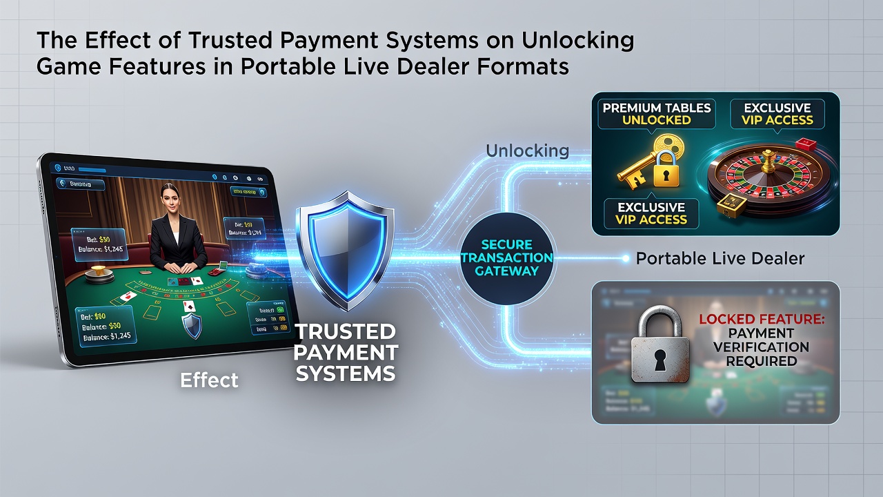 Mobile Live-Dealer-Session mit aktivierten Features durch sichere Zahlungen