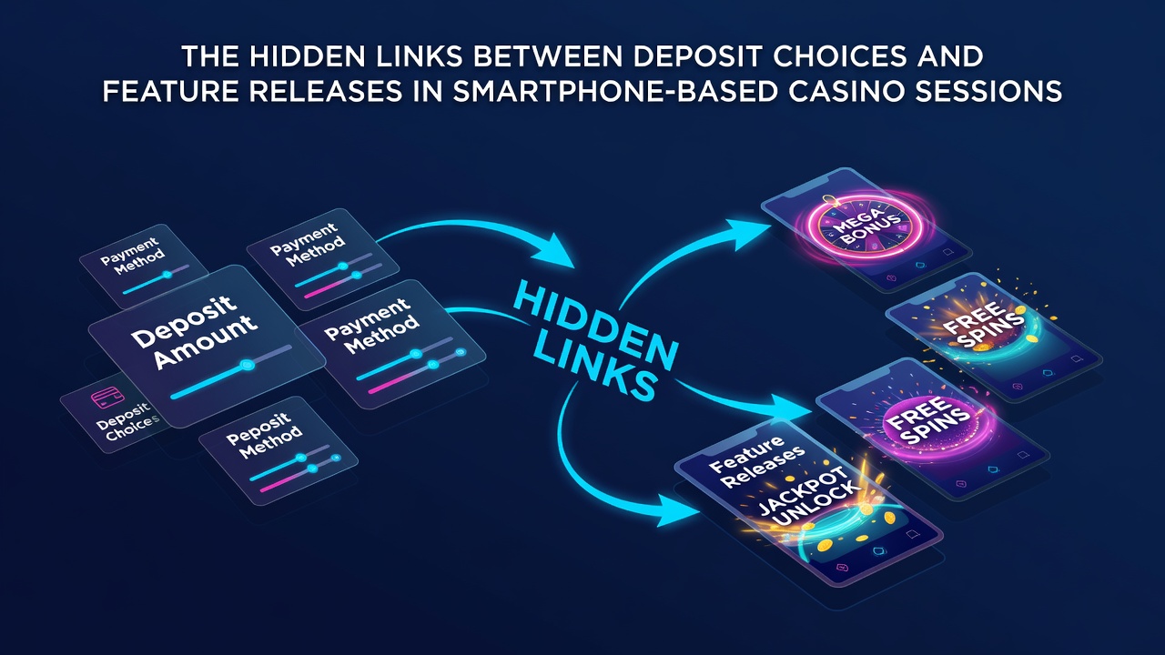 Diagramm mit Verbindungen zwischen Einzahlungsmethoden, Verifizierungszeiten und Feature-Aktivierungen in Casino-Apps